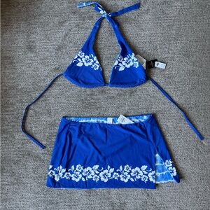 Hollister Swim Outfit Biking Top + Bottom Cover